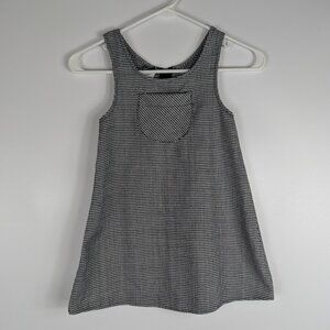 Vintage 90s Girls Freeze Frame Black White Houndstooth Jumper Dress Size 6